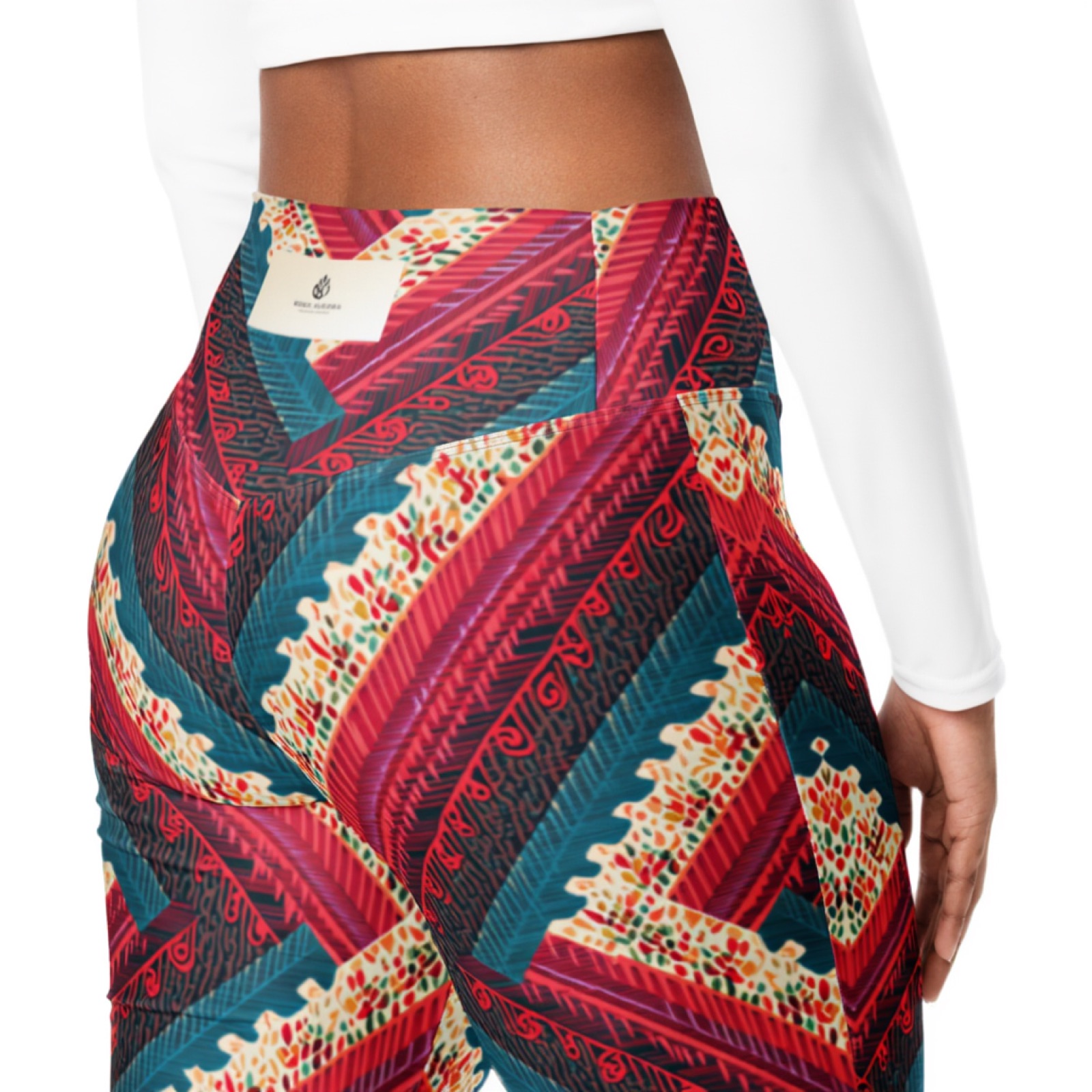 Tribal flared leggings